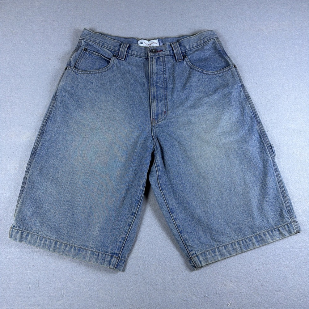 Vintage Y2K Paco Jean Shorts Mens 32 Blue Carpenter Denim Jorts Relaxed Baggy